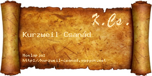 Kurzweil Csanád névjegykártya